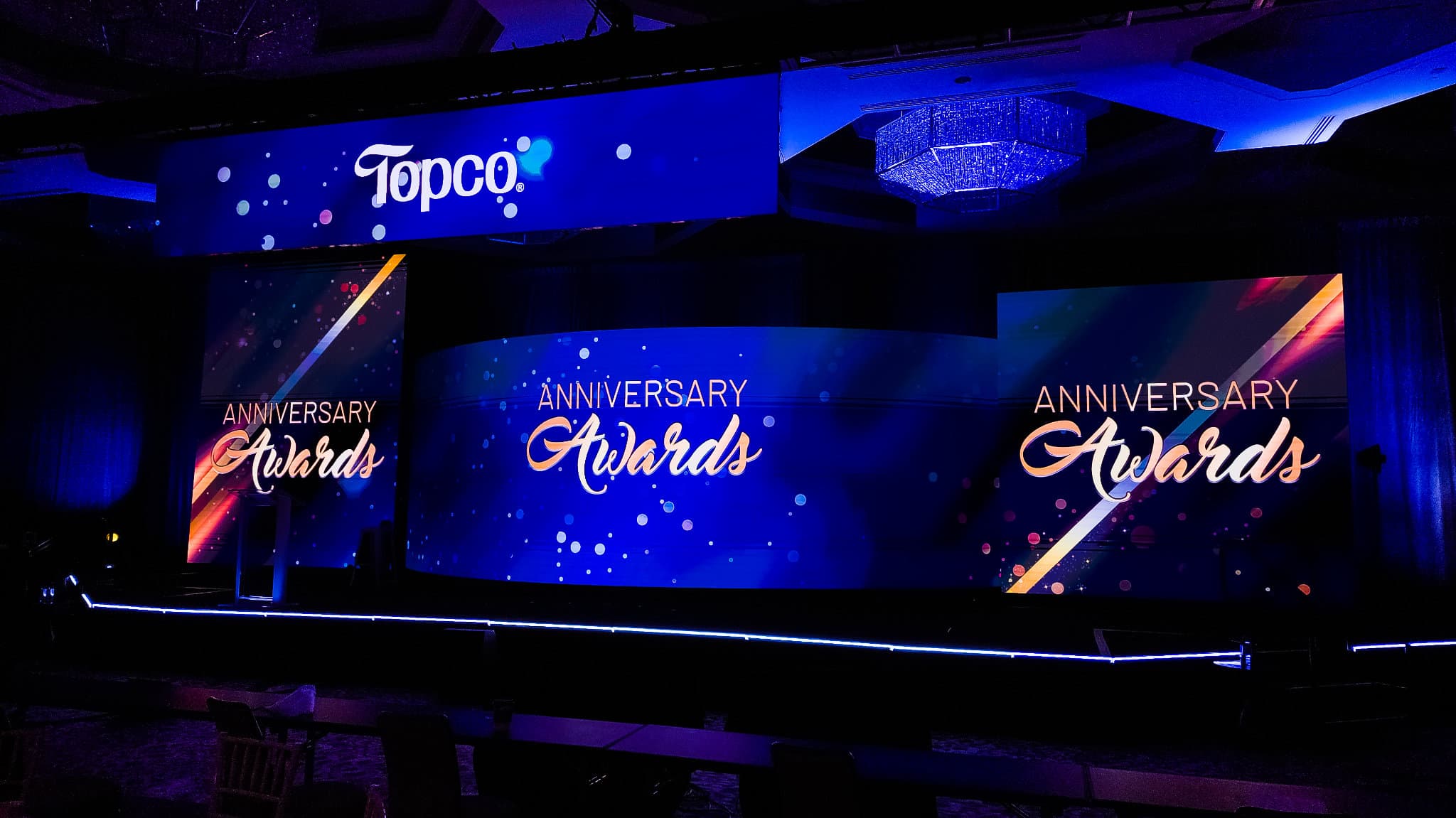 Topco 2025 stage and lighting